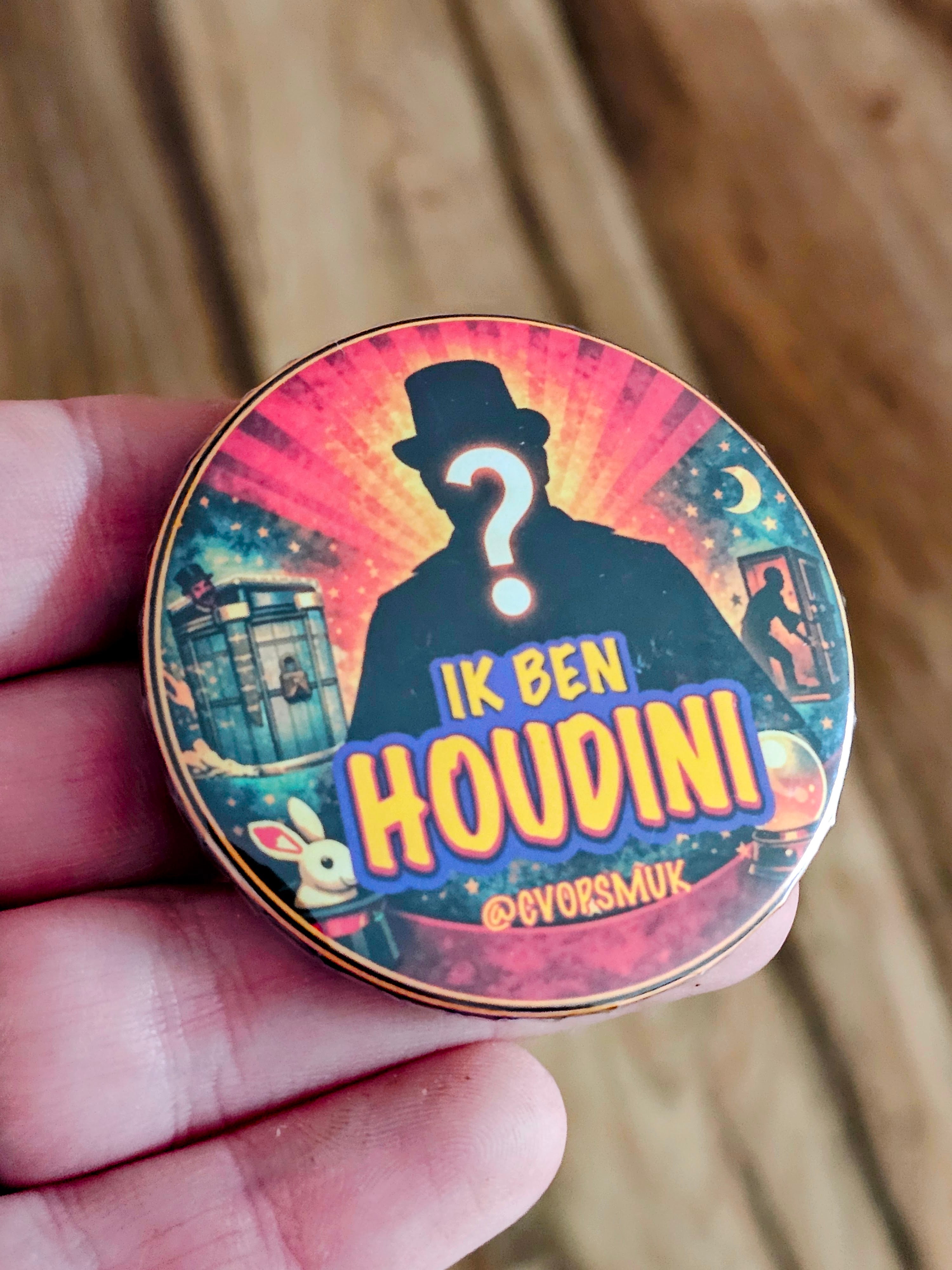 "Ik ben Houdini" Button