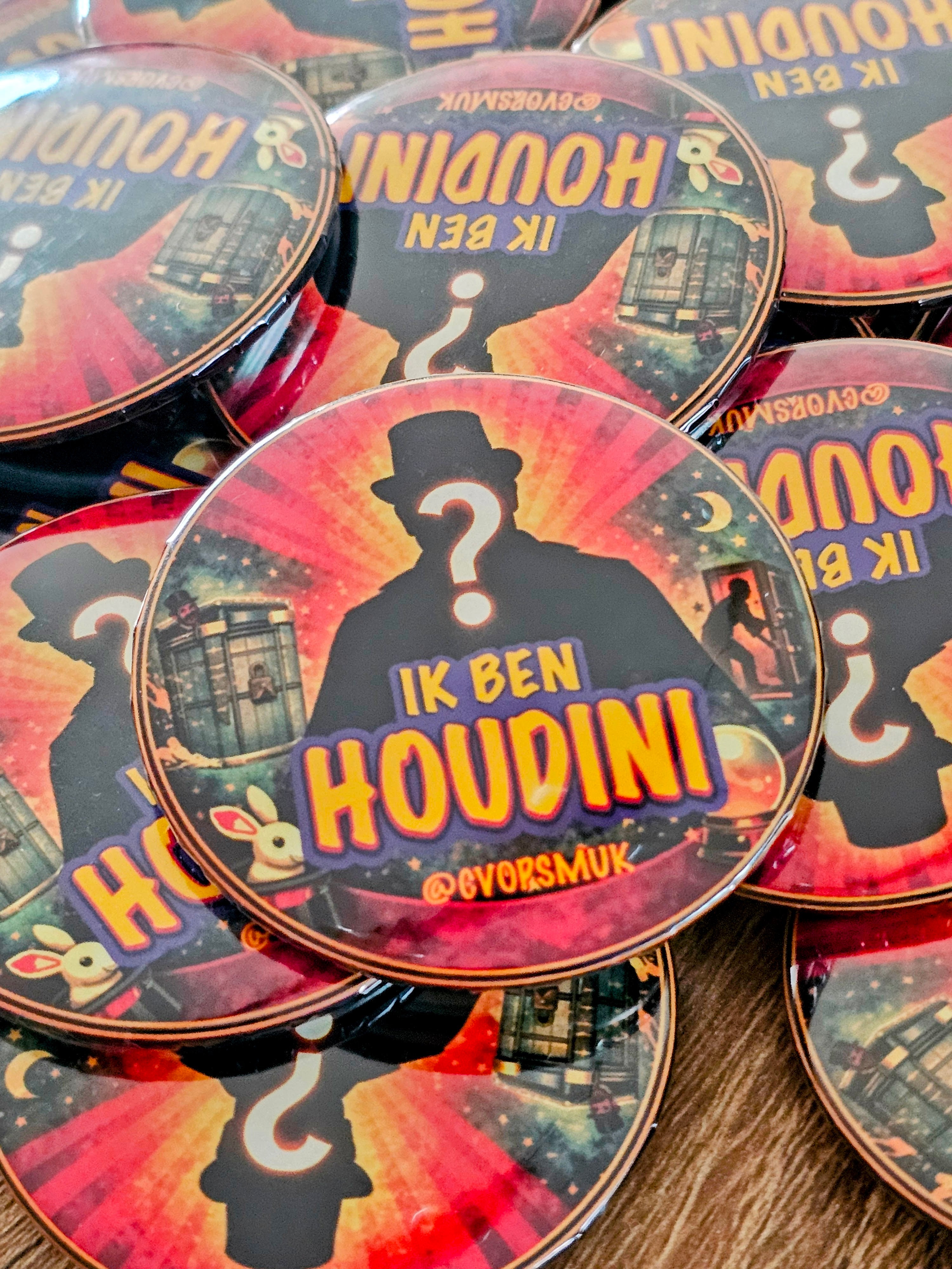 "Ik ben Houdini" Button